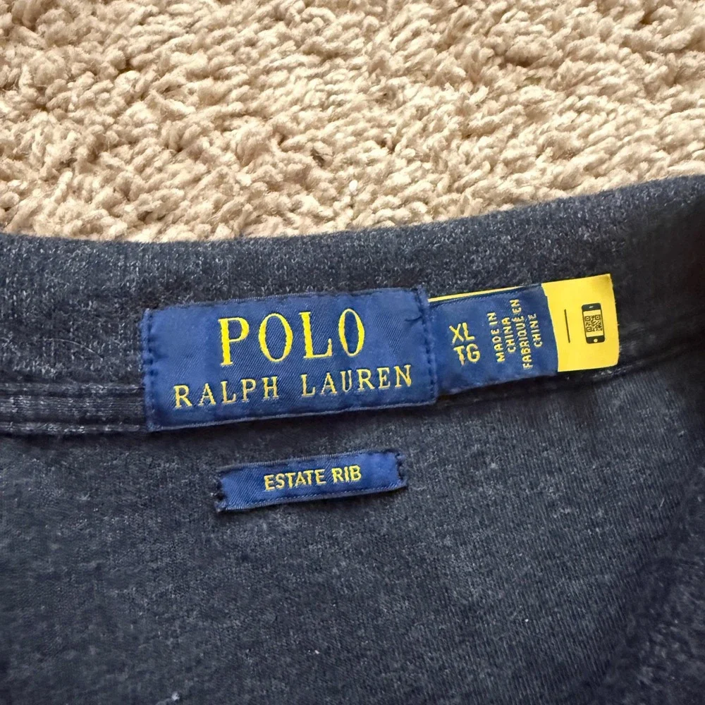 Polo‎ Ralph Lauren Preppy Estate-Rib Quarter-Zip Pullover Sweater XL HH13